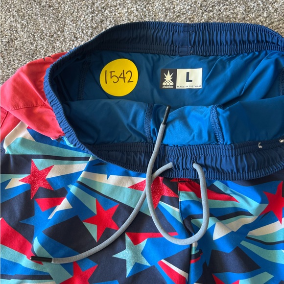 Chubbies swim trunks mens large red blue patriotic star drawstring beach - Picture 7 of 11